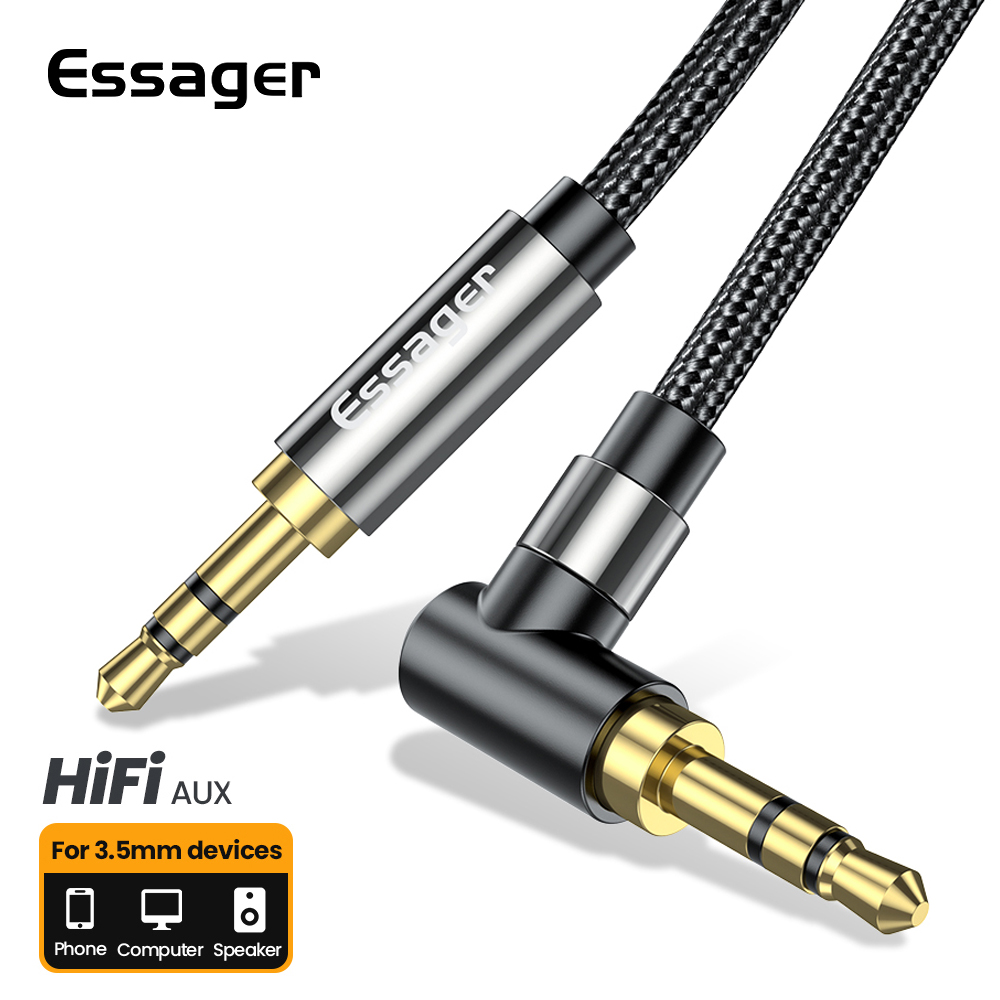 Laptop Accessories Headphones - Essager-Cable de extensión auxiliar, conector Jack