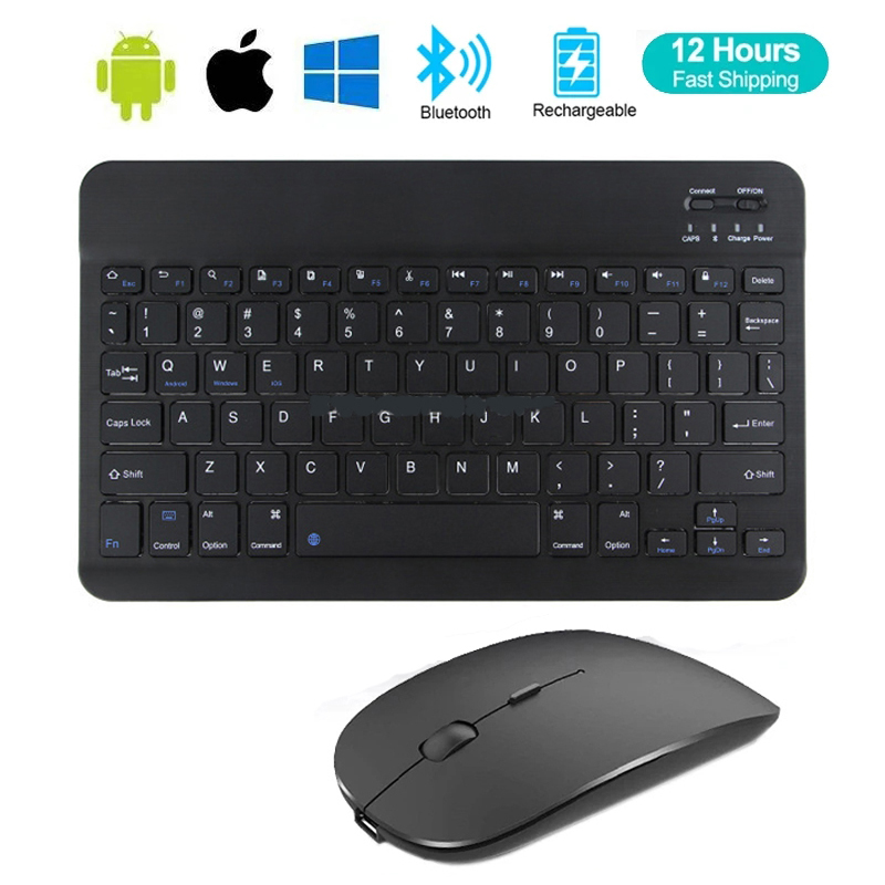 Laptop Accessories Combo - Teclado inalámbrico español francés azerty ruso