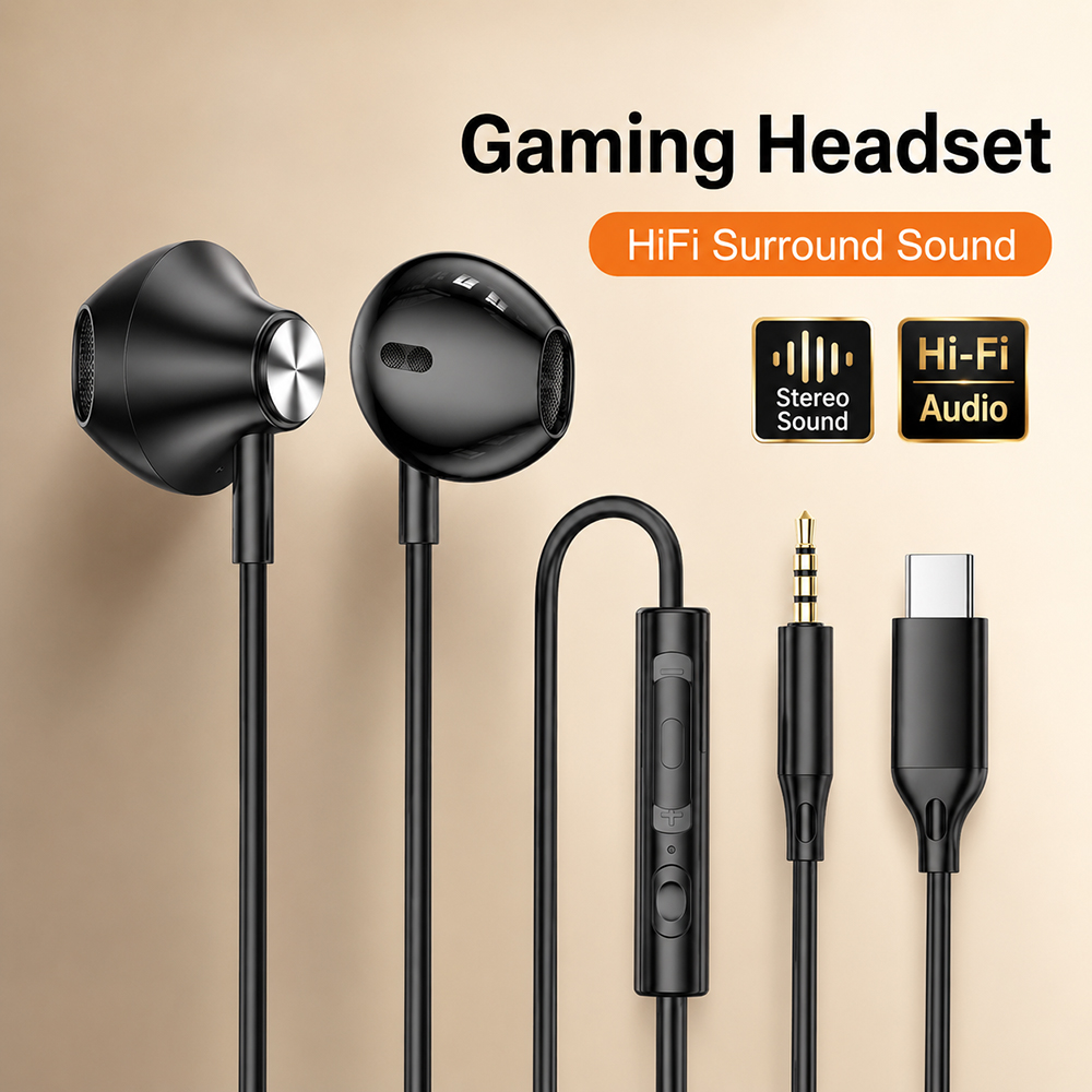 Laptop Accessories Headphones - Auriculares envolventes HiFi, sonido estéreo de