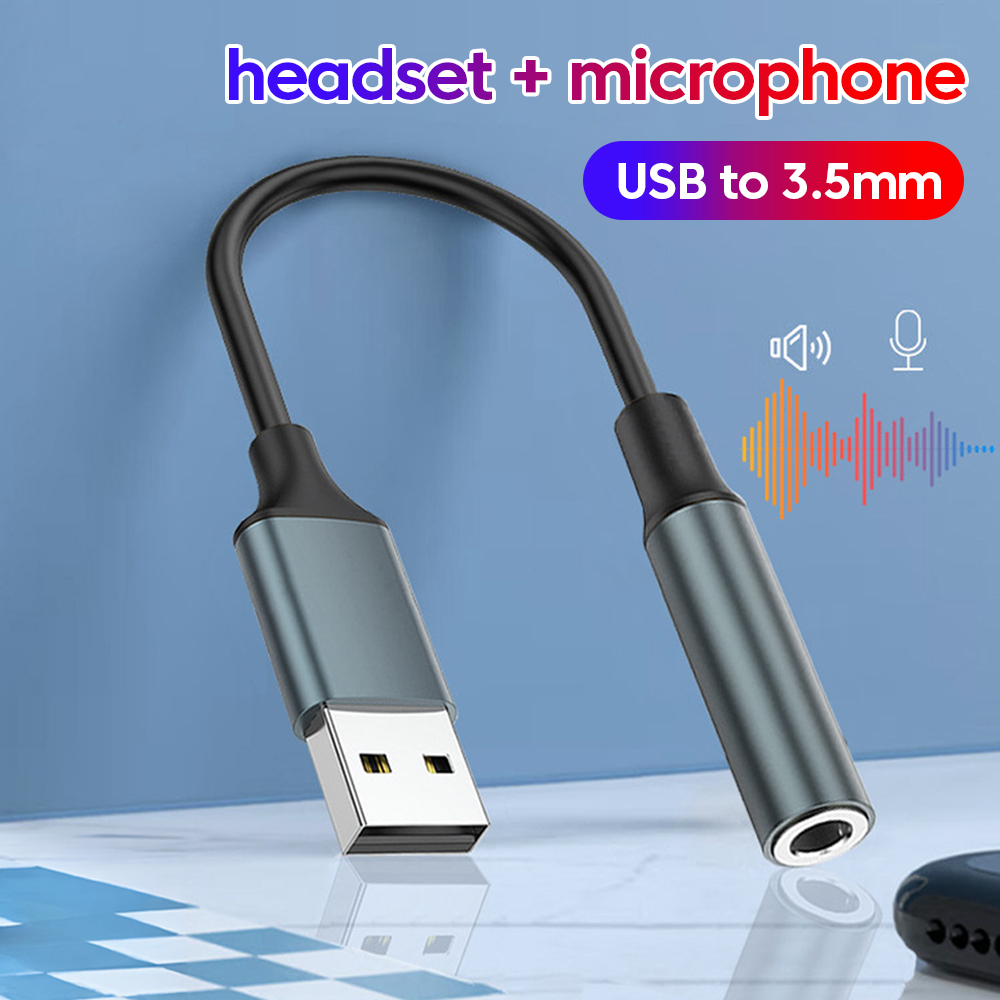 Laptop Accessories Headphones - Adaptador de Audio USB a Conector