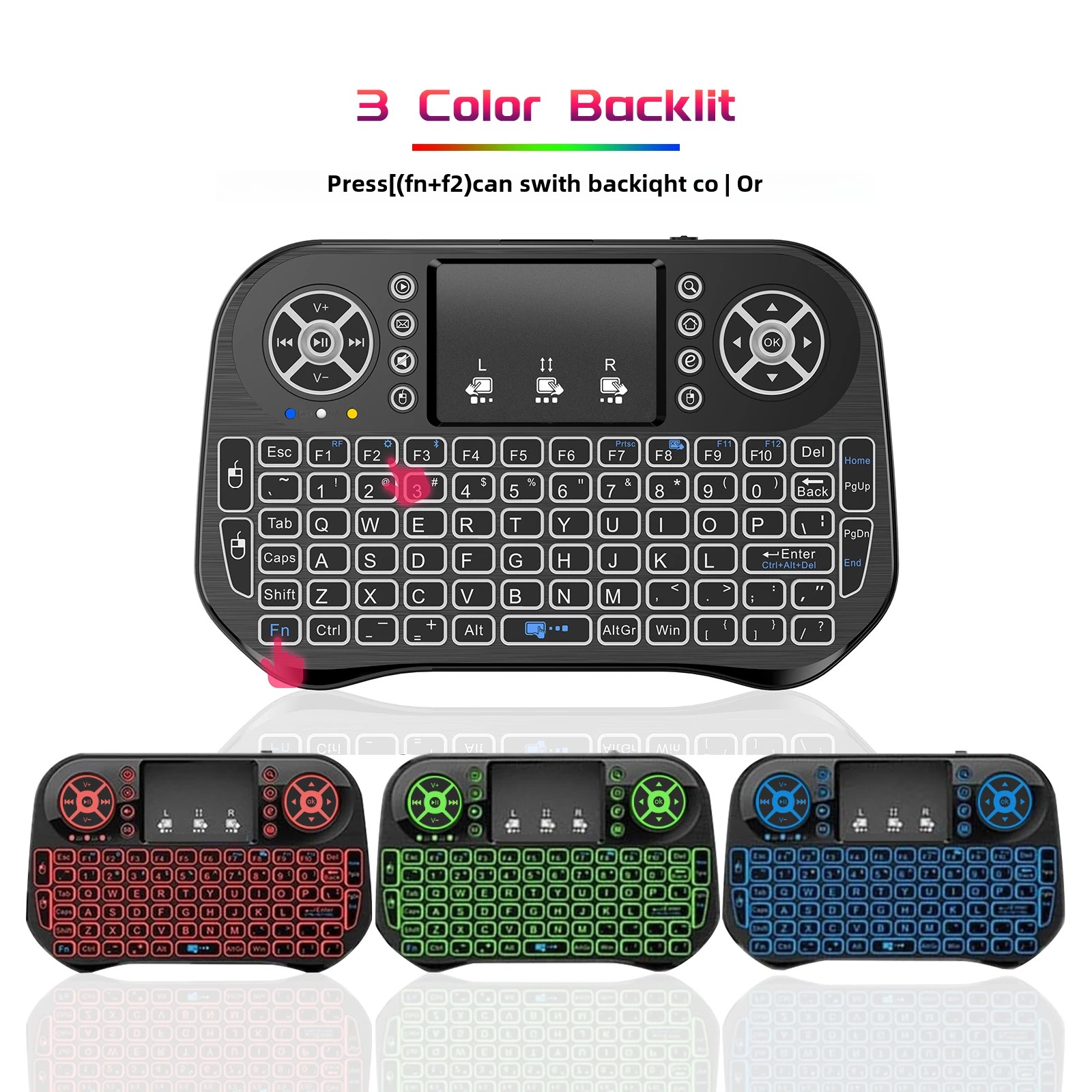 Laptop Accessories Combo - IPazzPort Mini teclado inalámbrico con combo