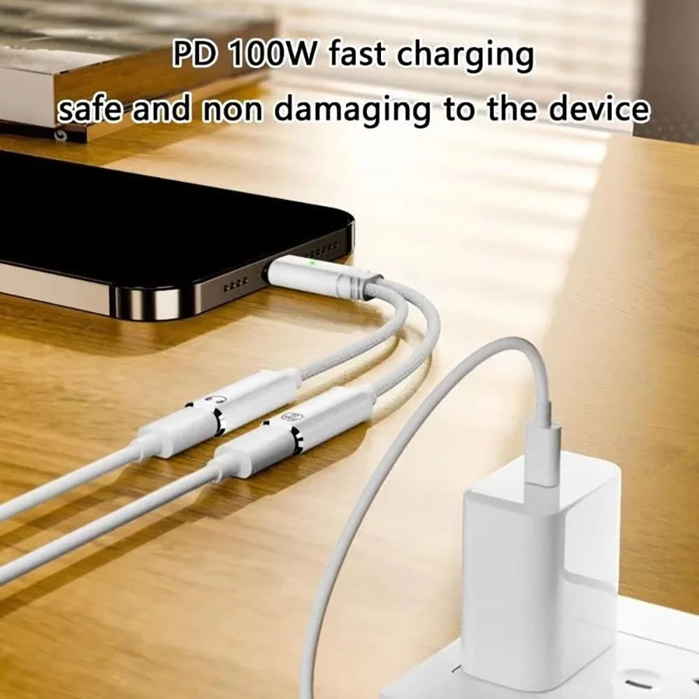 Divisor USB C 2 en 1, adaptado - Laptop Accessories Headphones reseña y precio