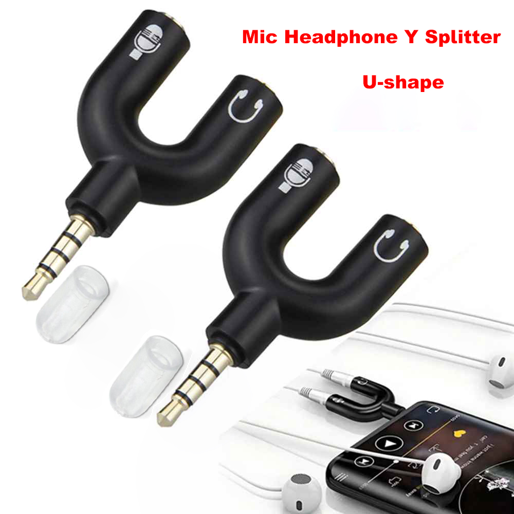 Adaptador divisor de micrófono - Laptop Accessories Headphones reseña y precio