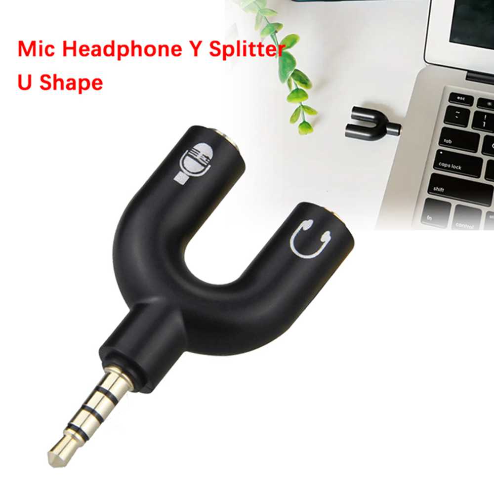 Adaptador divisor de micrófono - Laptop Accessories Headphones reseña y precio