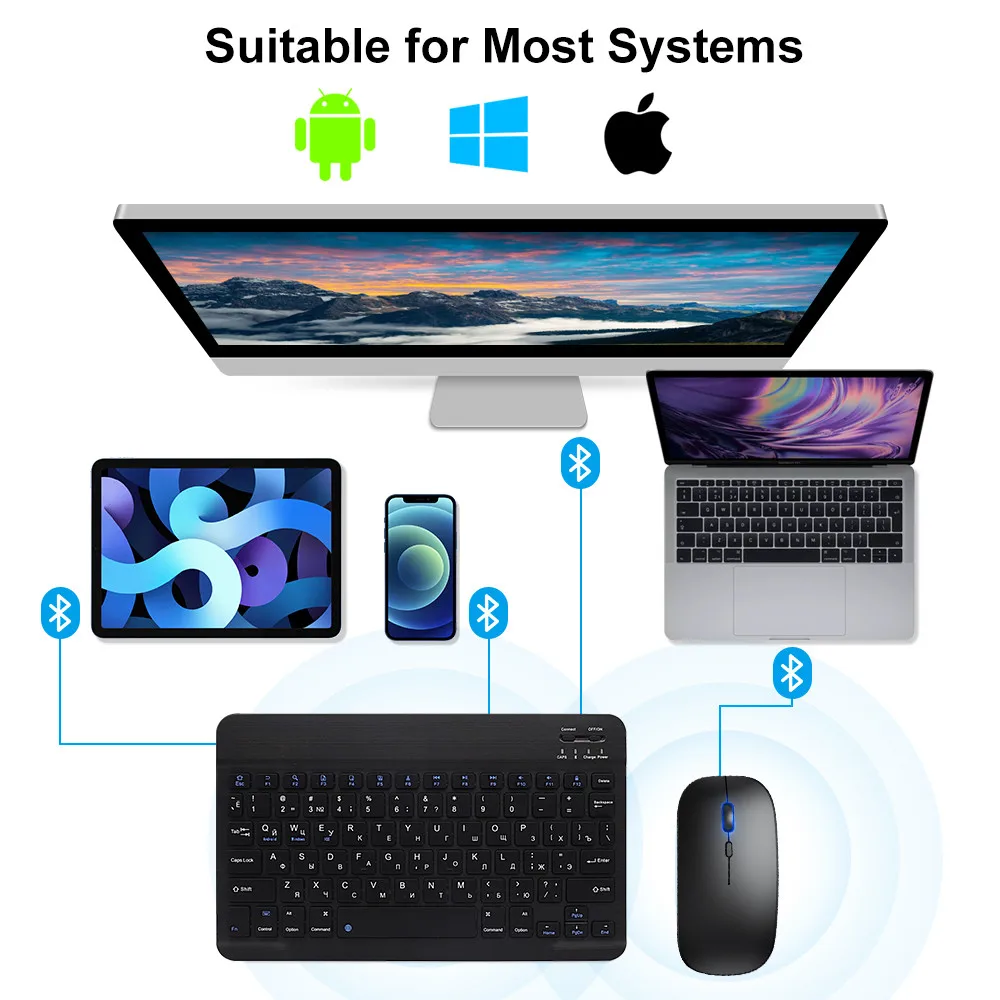 Nuevo teclado inalámbrico Blue - Laptop Accessories Combo reseña y precio