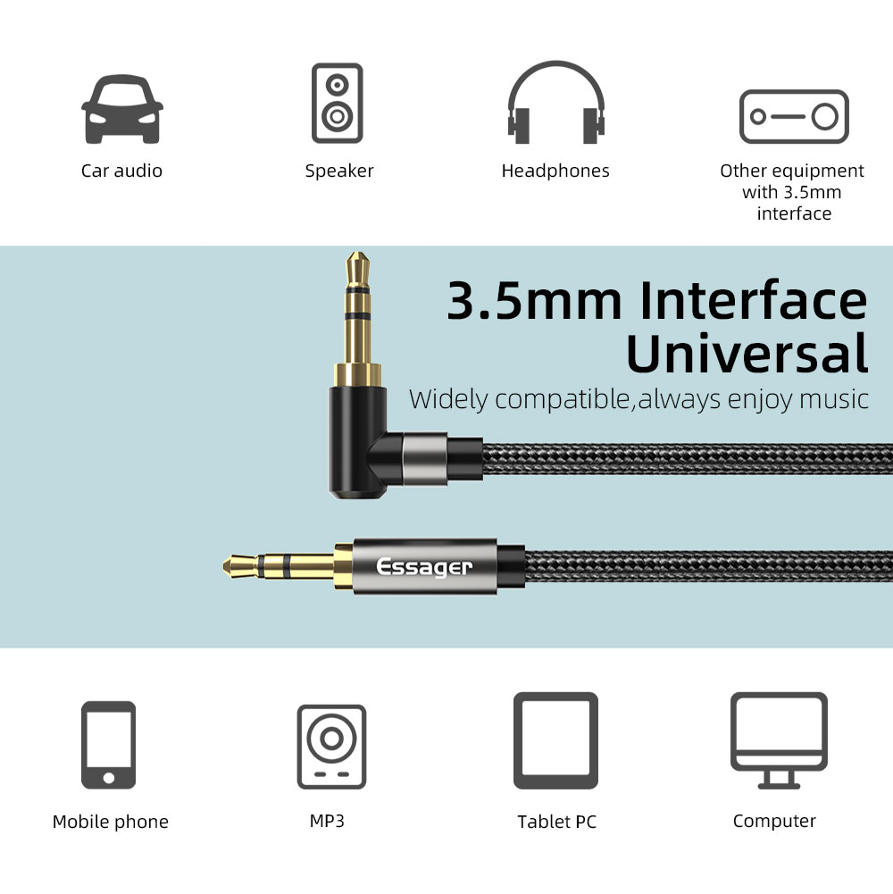 Essager-Cable de extensión aux - Laptop Accessories Headphones reseña y precio