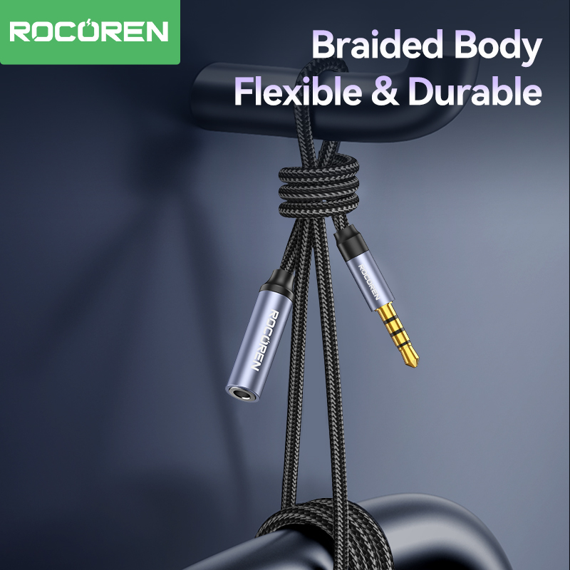 Cable AUX Rocoren de 3.5mm, Co - Laptop Accessories Headphones reseña y precio