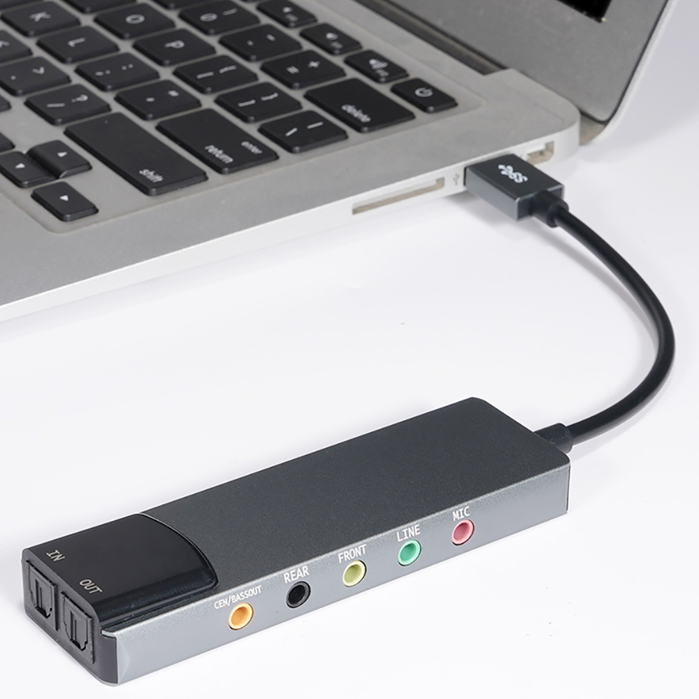 Tarjeta de sonido óptica USB e - Laptop Accessories Headphones reseña y precio