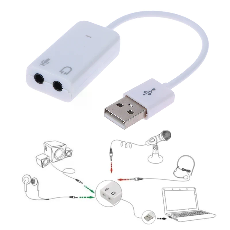 Adaptador 2.0 3D 7.1 5HV2 USB  - Laptop Accessories Headphones reseña y precio